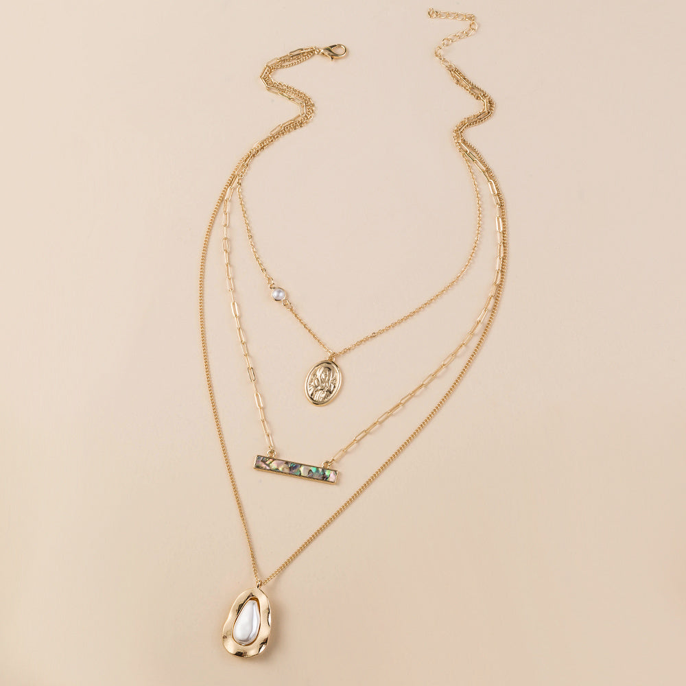 Auri Shell – Abalone Layered Pendant Necklace