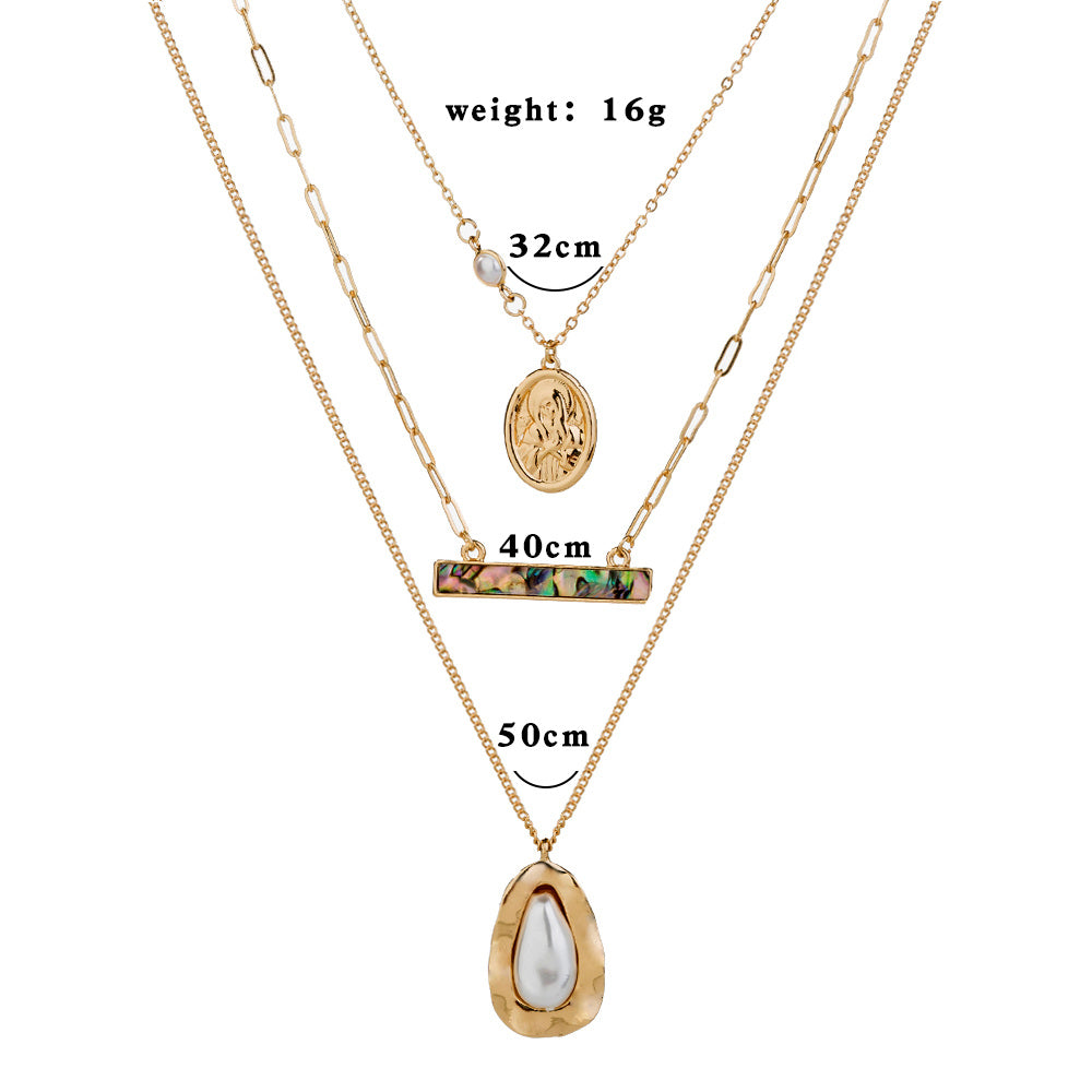 Auri Shell – Abalone Layered Pendant Necklace