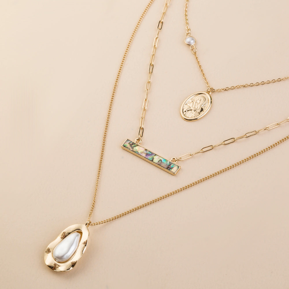Auri Shell – Abalone Layered Pendant Necklace